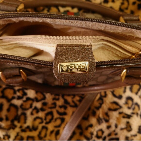 Gucci Monogram Red & Green Stripe Boston Bag (Vintage) - Picture 5 of 7